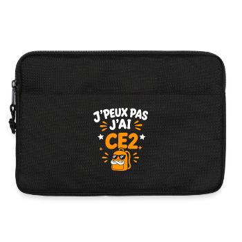 J'peux pas j'ai CE2 - Sacoche pour ordinateur portable 13 pouces - noir - Devant