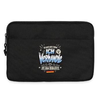 Emotionale Verhandlung mit Bildschirm - Laptoptasche 13" - Schwarz - Vorne
