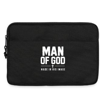 Man Of God Made In His Image Christian Faith - Laptop bag 13" - black - Front