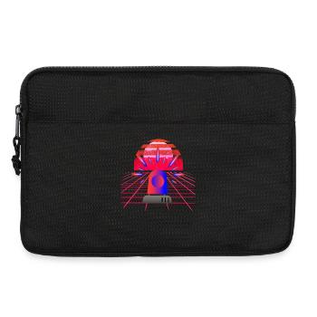 Néon Rétro Synthwave Siren Blue Light - Sacoche pour ordinateur portable 13 pouces - noir - Devant