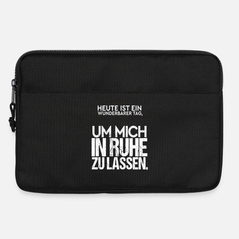 Heute ist ein wunderbarer Tag | Lass mich in Ruhe - Laptoptasche 13" - Schwarz
