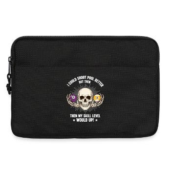 Billiard-Schädel-Billard-Billard-Tisch - Laptoptasche 13" - Schwarz - Vorne