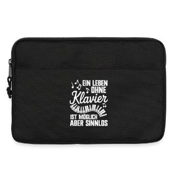 Ein Leben ohne Klavier Musik Piano Pianist Musiker - Laptoptasche 13" - Schwarz - Vorne