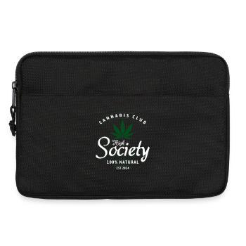 High Society Cannabis Club Logo - Sacoche pour ordinateur portable 13 pouces - noir - Devant