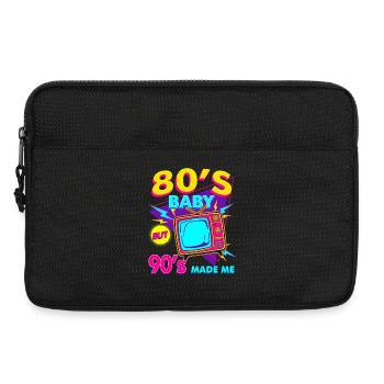 80er90er Neon TV Retro - Laptoptasche 13" - Schwarz - Vorne