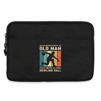 Unterschätze Nie Alten Mann Mit Einer Bowlingkugel - Laptoptasche 13" - Schwarz - Vorne