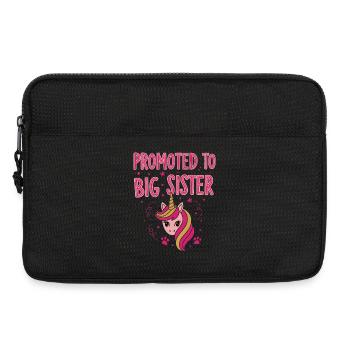 Befördert zur Big Sister Gender Reveal Babyparty - Laptoptasche 13" - Schwarz - Vorne