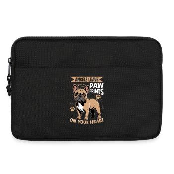 Bouledogue français Race de chien Frenchie - Sacoche pour ordinateur portable 13 pouces - noir - Devant