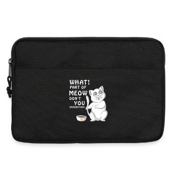 Quelle partie de Miaou ne comprends-tu pas la nourriture pour chat - Sacoche pour ordinateur portable 13 pouces - noir - Devant