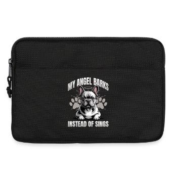 Bouledogue français Race de chien Frenchie - Sacoche pour ordinateur portable 13 pouces - noir - Devant