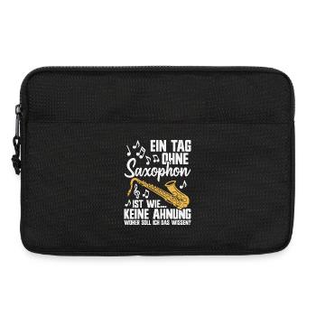 Ein Tag ohne Saxophon Saxophonist Jazz Musiker - Laptoptasche 13" - Schwarz - Vorne