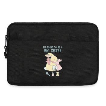 Gender reveal baby shower big sister baby - Laptop bag 13" - black - Front
