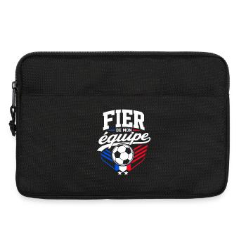 Fier de mon Équipe - Supporter Football France - Sacoche pour ordinateur portable 13 pouces - noir - Devant