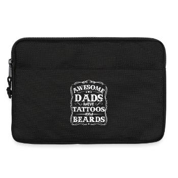 Tolle Väter haben Tattoos und Bärte - Laptoptasche 13" - Schwarz - Vorne
