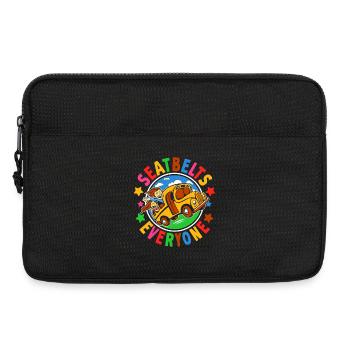Poussette rétro colorée pour enfants - Sacoche pour ordinateur portable 13 pouces - noir - Devant