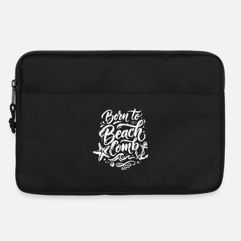 born to beach comb - Laptoptasche 13" - Schwarz