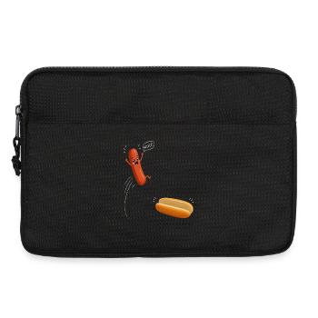 Hot-dogs, saucisses, barbecue, grill, barbecue - Sacoche pour ordinateur portable 13 pouces - noir - Devant