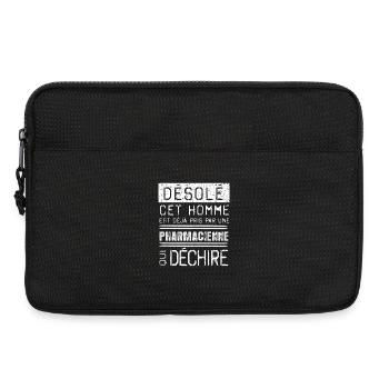 Desole Cet Homme Est Deja Pris Par Une Pharmaci... - Sacoche pour ordinateur portable 13 pouces - noir - Devant