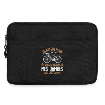 Cycliste Cadeau humour personnalisé - Sacoche pour ordinateur portable 13 pouces - noir - Devant