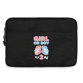 Gender Reveal Girl Or Boy 2 baby shower baby - Laptop bag 13" - black - Front