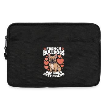 Bouledogue français Race de chien Frenchie - Sacoche pour ordinateur portable 13 pouces - noir - Devant