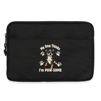 Dog Thinks Im Pawsome - Laptop bag 13" - black - Front