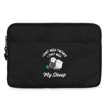 Sheep Therapy Animal Humor - Laptop bag 13" - black - Front