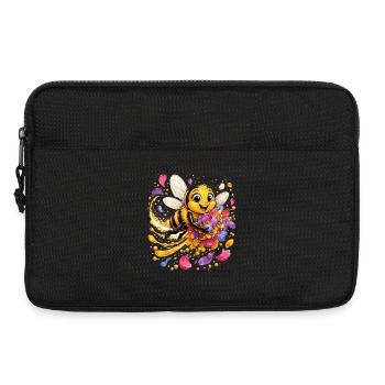 abeille, apiculteur, nid d’abeille, fleurs, insecte des prairies, - Sacoche pour ordinateur portable 13 pouces - noir - Devant