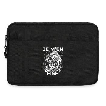 Je M'en Fish Humour Pêche Poisson Cadeau Drôle - Sacoche pour ordinateur portable 13 pouces - noir - Devant