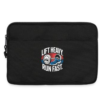 Lift Heavy Run Fast Gym Kraftsport Workout Fitness - Laptoptasche 13" - Schwarz - Vorne