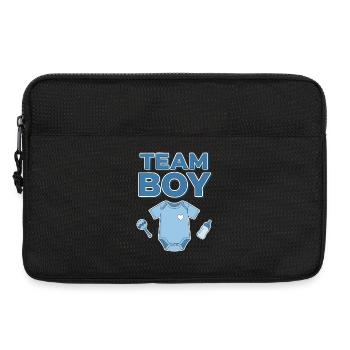 Geschlechterenthüllung Team Jungen Babyparty Baby - Laptoptasche 13" - Schwarz - Vorne
