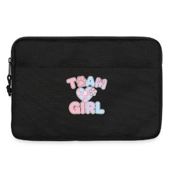 Gender Reveal Team Girl Baby Shower Pregnancy - Laptop bag 13" - black - Front