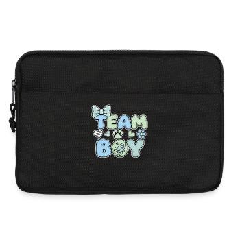 Gender Reveal Team Boy Baby Shower Pregnancy - Laptop bag 13" - black - Front