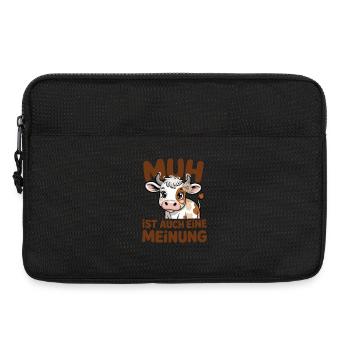  Muh Ist Auch Eine Meinung Lustiger Kuh Spruch Für - Laptoptasche 13" - Schwarz - Vorne