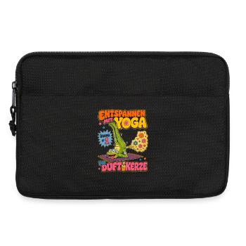 Entspannen mit Yoga Duftkerze - Laptoptasche 13" - Schwarz - Vorne