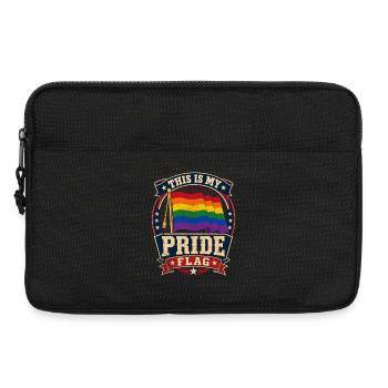 Mein Pride Flaggen-Design - Laptoptasche 13" - Schwarz - Vorne