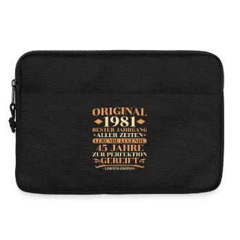 Original 1981 Bester Jahrgang 45. Geburtstag - Laptoptasche 13" - Schwarz - Vorne