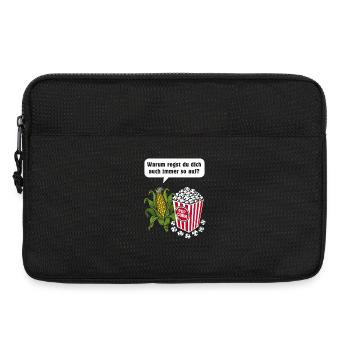 Corn & Popcorn Pun - Laptop bag 13" - black - Front