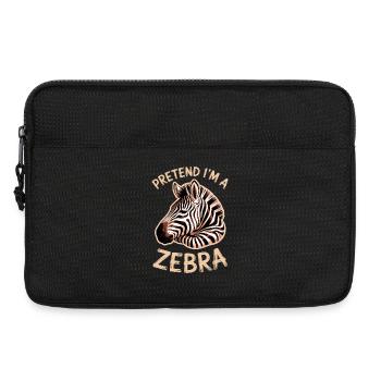 Zebra Sprüche Zebras Lustiges Zebra Geschenk - Laptoptasche 13" - Schwarz - Vorne