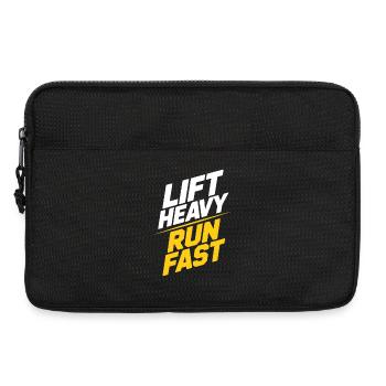 Lift Heavy Run Fast Gym Kraftsport Workout Fitness - Laptoptasche 13" - Schwarz - Vorne