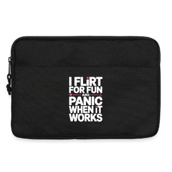 I Flirt For Fun Dating Flirt Anmachspruch Single - Laptoptasche 13" - Schwarz - Vorne