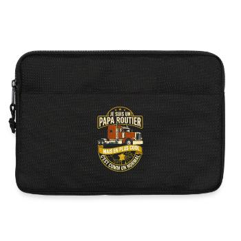 Papa Routier Camionneur Cadeau Humour - Sacoche pour ordinateur portable 13 pouces - noir - Devant