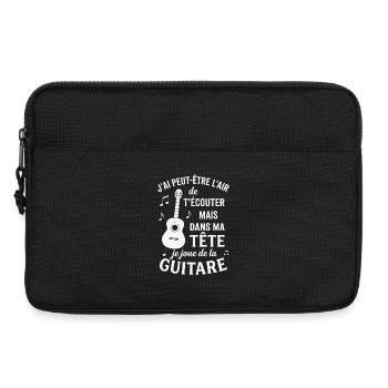 Guitare Cadeau humour personnalisé - Sacoche pour ordinateur portable 13 pouces - noir - Devant