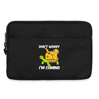 Dont Worry Im Coming Sloth Turtle - Laptop bag 13" - black - Front