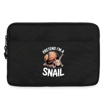 Drôles de Propos d’Escargot Cadeau drôle d’escargot - Sacoche pour ordinateur portable 13 pouces - noir - Devant