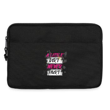 A little dirt never hurt Schlammlauf Mud Run Muddy - Laptoptasche 13" - Schwarz - Vorne