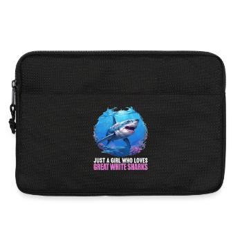 Weißer Haie Weißer Hai - Laptoptasche 13" - Schwarz - Vorne