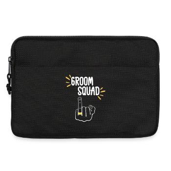 Freche Bräutigam-Truppe Matching - Laptoptasche 13" - Schwarz - Vorne