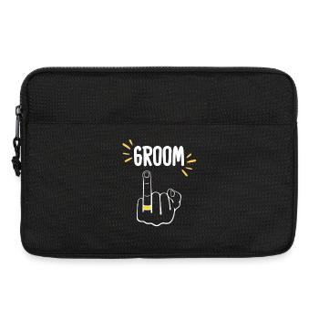 Doigt annulaire du marié drôle - Sacoche pour ordinateur portable 13 pouces - noir - Devant