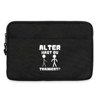 Alter Hast Du Trainiert? Strichmännchen Fitness - Laptoptasche 13" - Schwarz - Vorne